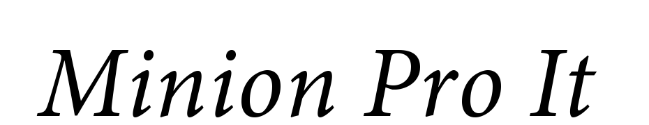 Minion Pro Italic Font Download Free